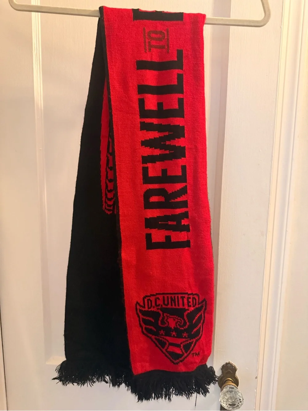 D.C. United Red & Black Farewell to RFK Stadium Reversible Knit Scarf